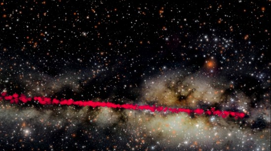 Области активного образования звёзд в Млечном Пути (изображение: Axel Mellinger / NRAO / HRDS Survey Team)